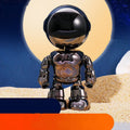 Silver HD night vision robot surveillance camera with wide-angle lens and infrared illumination