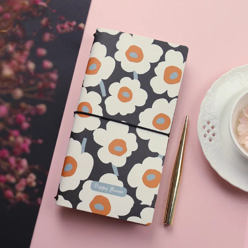 Small fresh hand account book notebook with simple soft cover in TN style, colour option shown