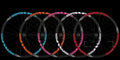 Mountain bike reflective sticker in square shape with PVC and reflective film, available in multiple sizes and colours