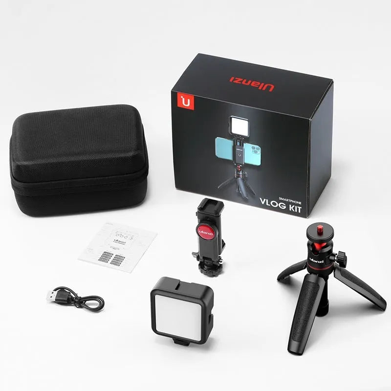 Mobile phone vlog selfie stick short video live fill light bracket Combo 8 in as shown colour