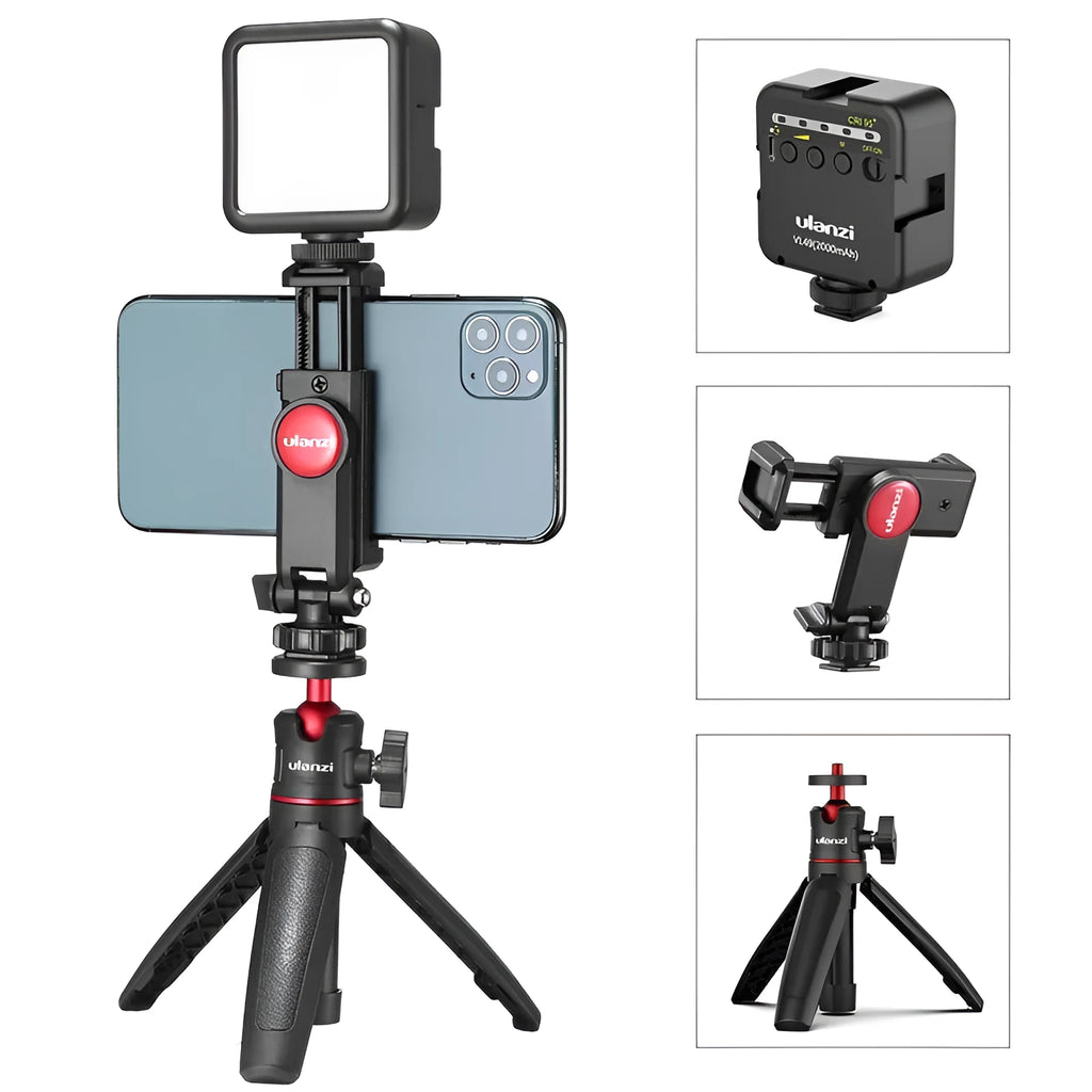 Mobile phone vlog selfie stick short video live fill light bracket Combo 8 in as shown colour