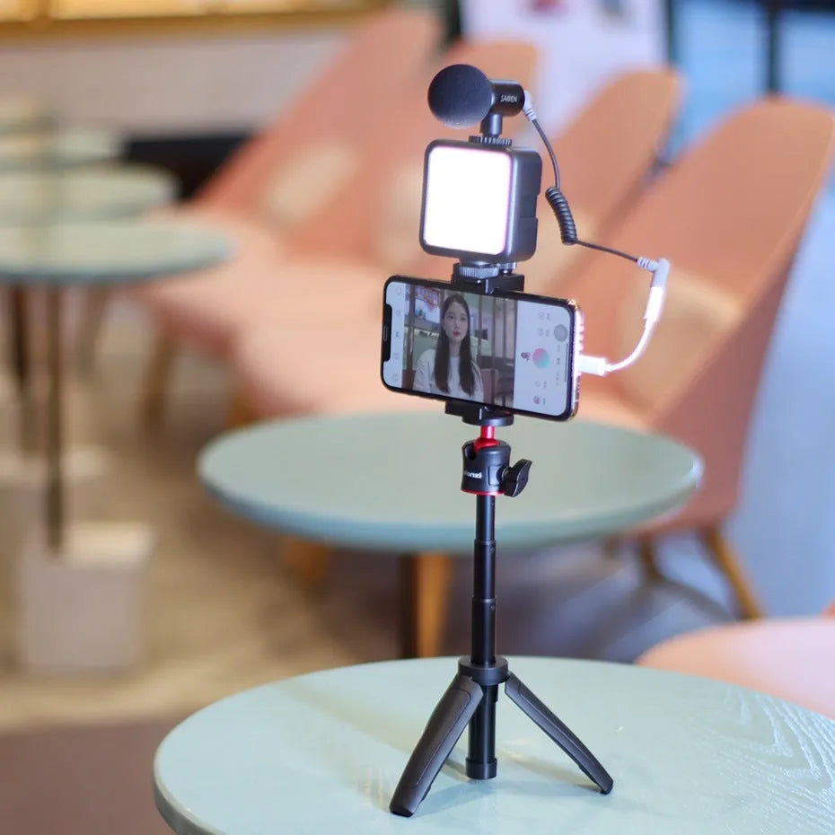 Mobile phone vlog selfie stick short video live fill light bracket Combo 8 in as shown colour