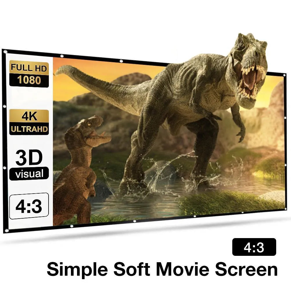 150 inch white polyester folding projection screen with 4:3 aspect ratio