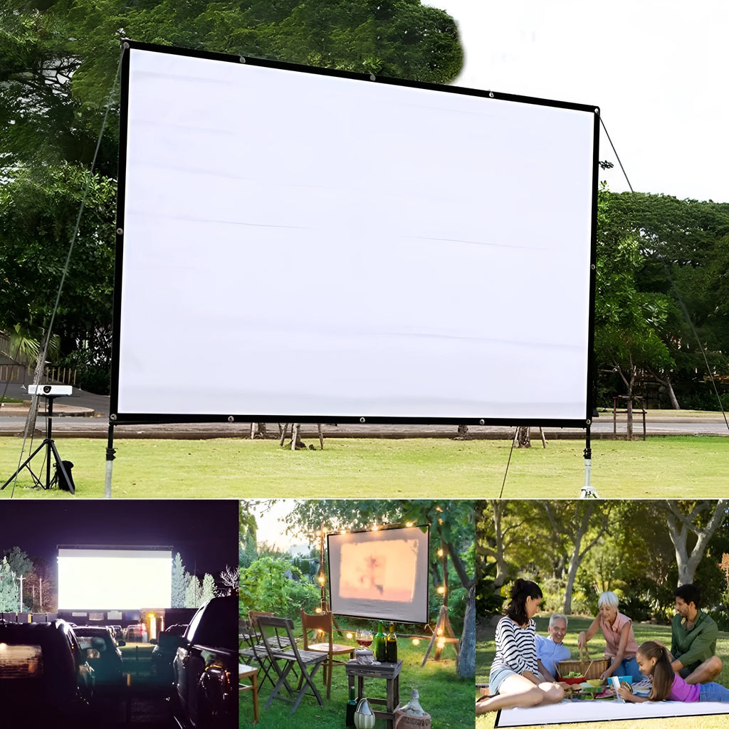 150 inch white polyester folding projection screen with 4:3 aspect ratio