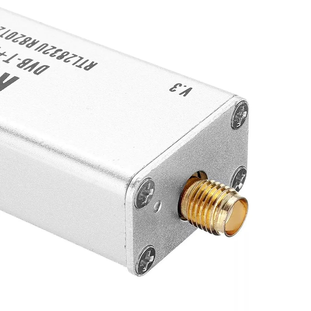 A300U black metal software defined radio receiver with golden SMA connector for 25MHz-1700MHz frequency range