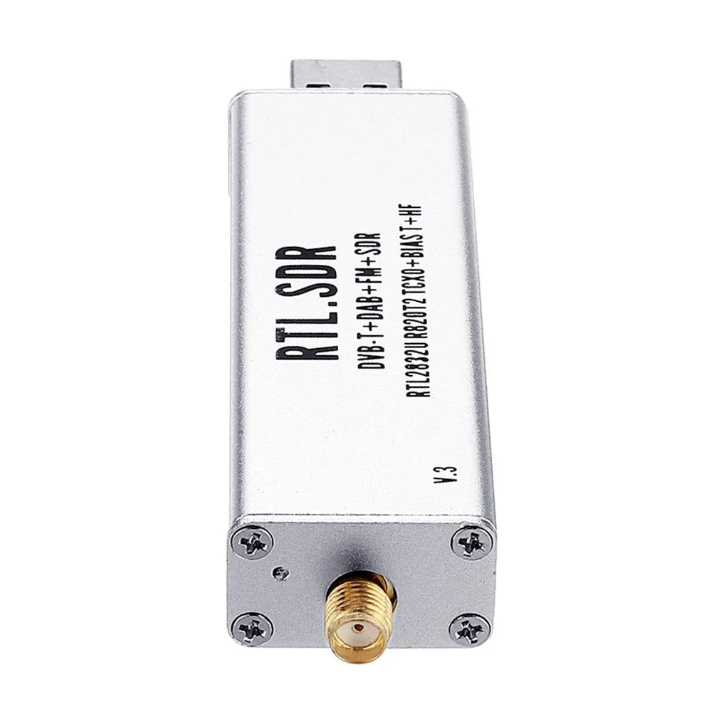 A300U black metal software defined radio receiver with golden SMA connector for 25MHz-1700MHz frequency range