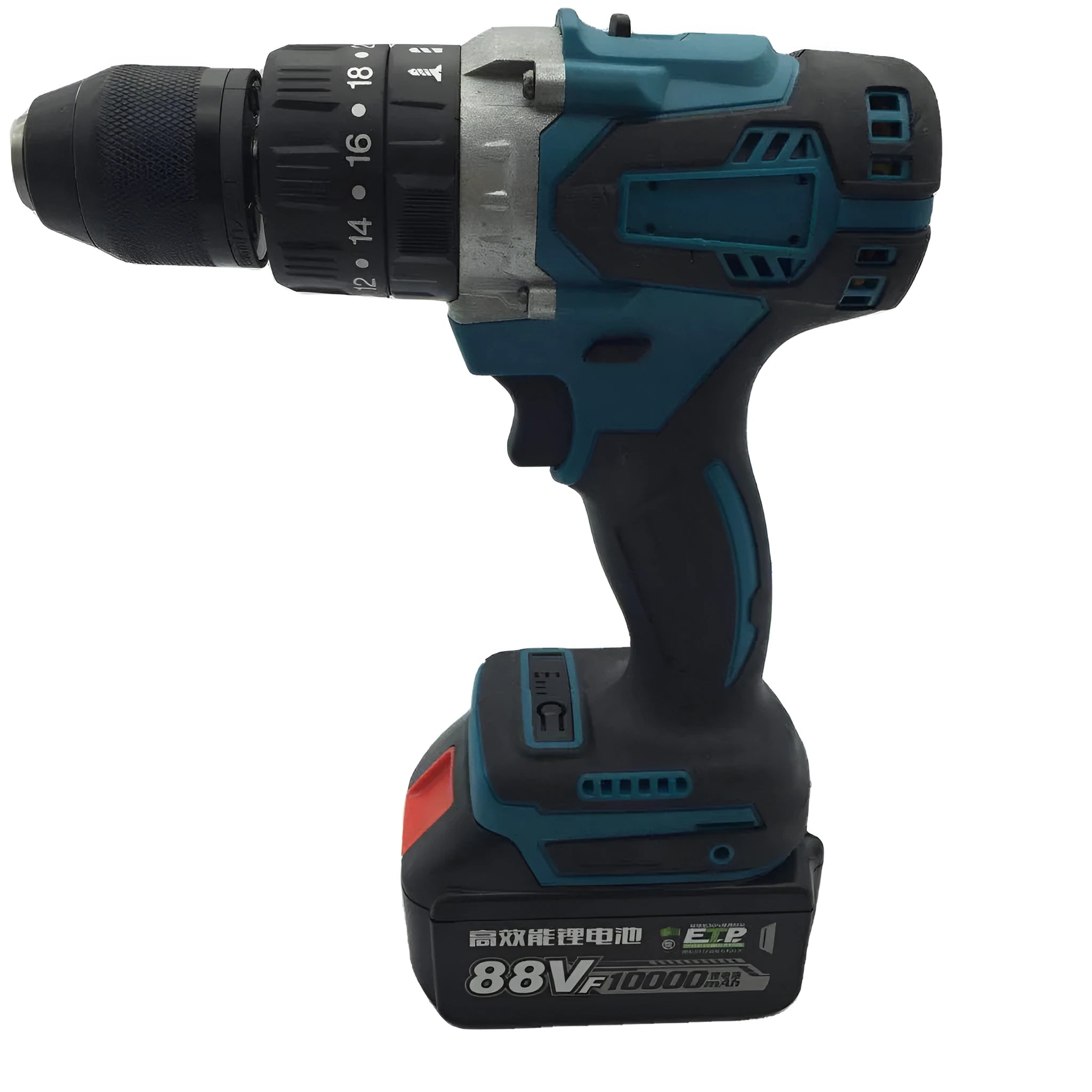 21V cordless multifunctional impact drill with 13mm chuck and rechargeable lithium battery