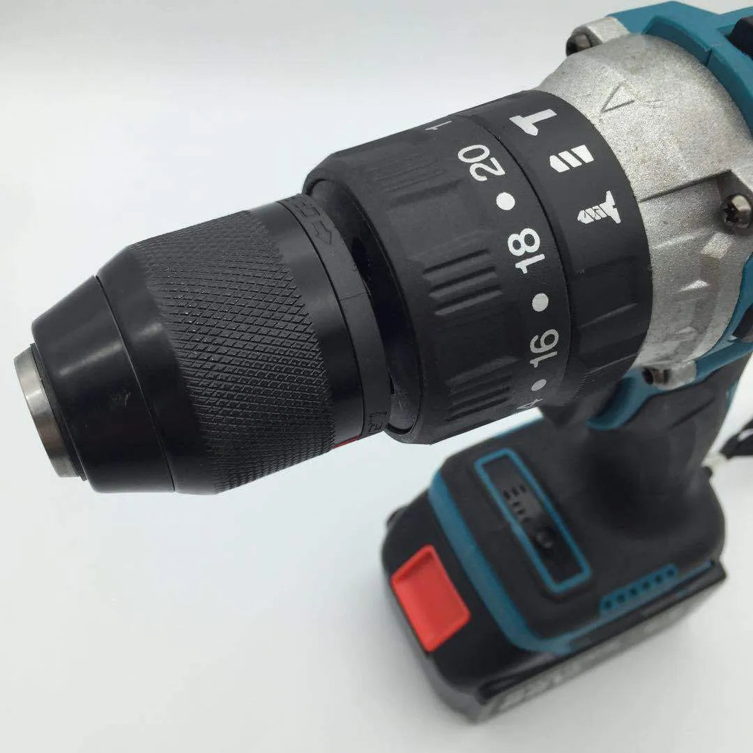 21V cordless multifunctional impact drill with 13mm chuck and rechargeable lithium battery