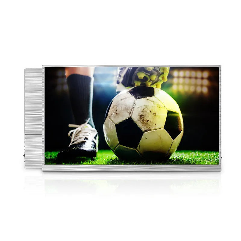 Zeuslap 15-inch portable computer monitor with Full HD resolution on desk with HDMI and USB cables