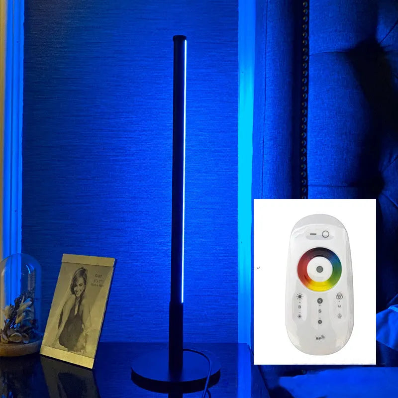 New Nordic Minimalism LED bedside table lamp in black with RGB lighting and touch remote