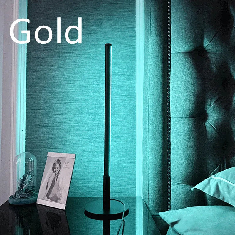 New Nordic Minimalism LED bedside table lamp in black with RGB lighting and touch remote