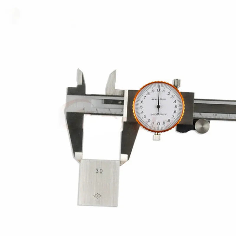 Plastic vernier caliper measuring tool showing 0-150mm range with black and white colour options