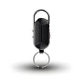 Black zinc alloy intelligent voice control digital audio recorder with one-key recording.