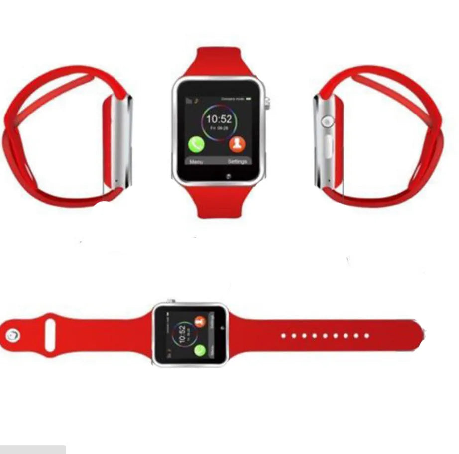 A1 Smart Watch with 1.54-inch display showing multiple colour options including black, silver, white, gold, pink, red, green and blue