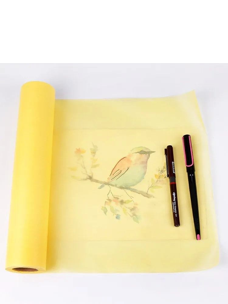 Aikale Sketch Scroll drawing paper roll in white or yellow, showing width options of 30.5cm and 46cm.