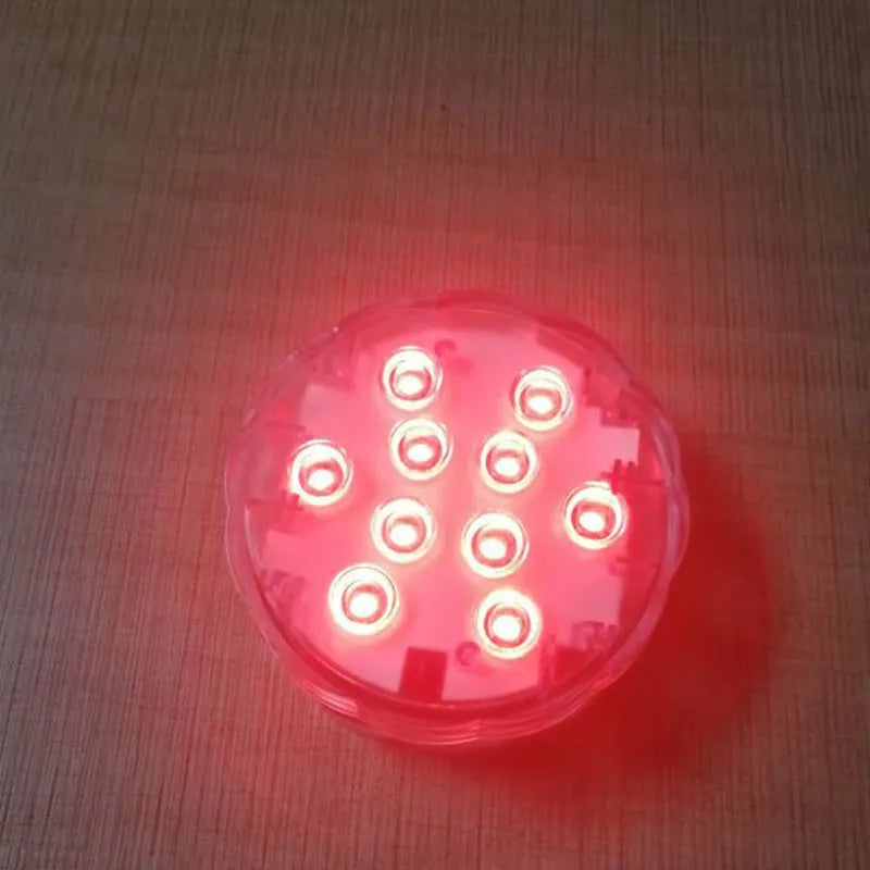 Waterproof remote control LED garden light with 10 RGB LEDs for pool and outdoor decoration