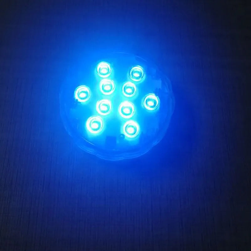 Waterproof remote control LED garden light with 10 RGB LEDs for pool and outdoor decoration