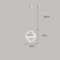 Modern minimalist bedside lamp in geometric shape with remote control