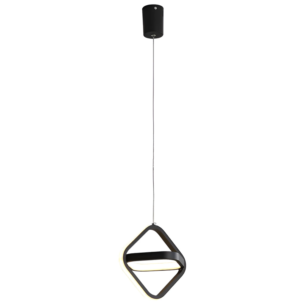 Modern minimalist bedside lamp in geometric shape with remote control