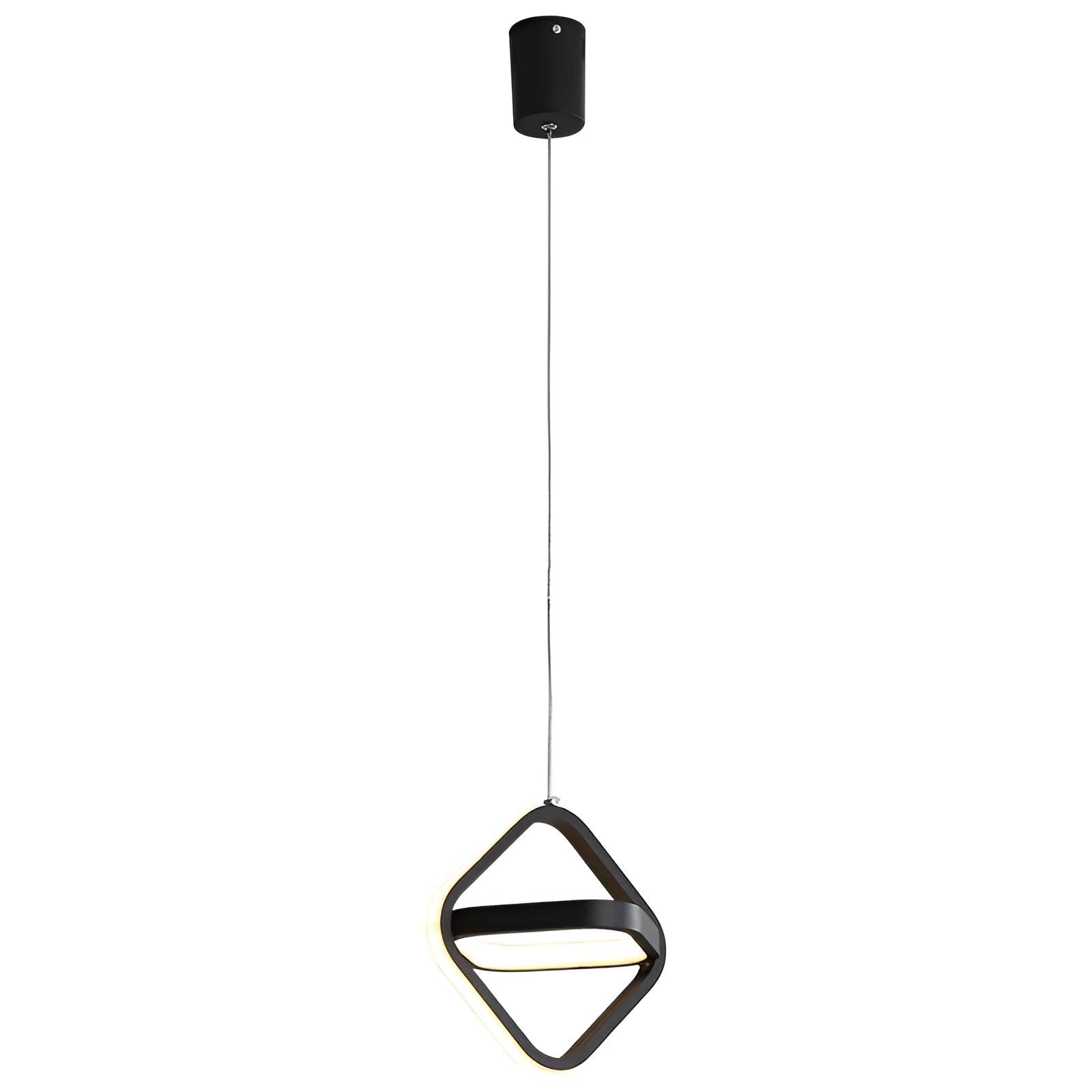 Modern minimalist bedside lamp in geometric shape with remote control