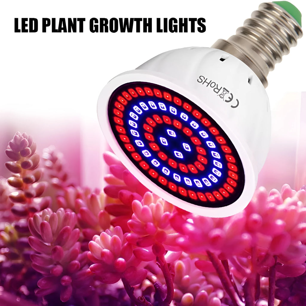 White decorative LED plant growth lamp with 80 beads for indoor potted plants
