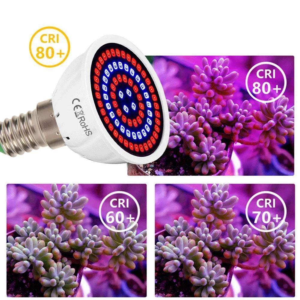 White decorative LED plant growth lamp with 80 beads for indoor potted plants