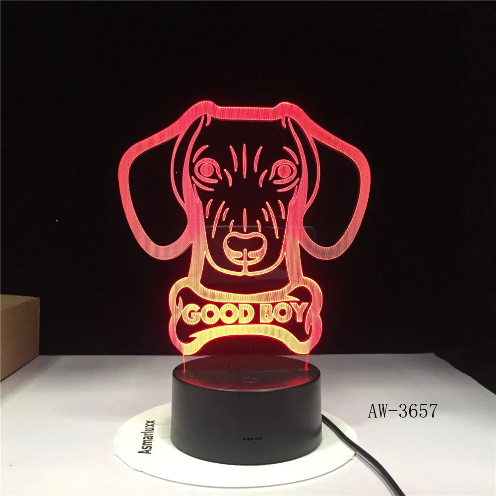 Remote control gradient LED table lamp with acrylic shade on ABS base, showing colourful lighting effect