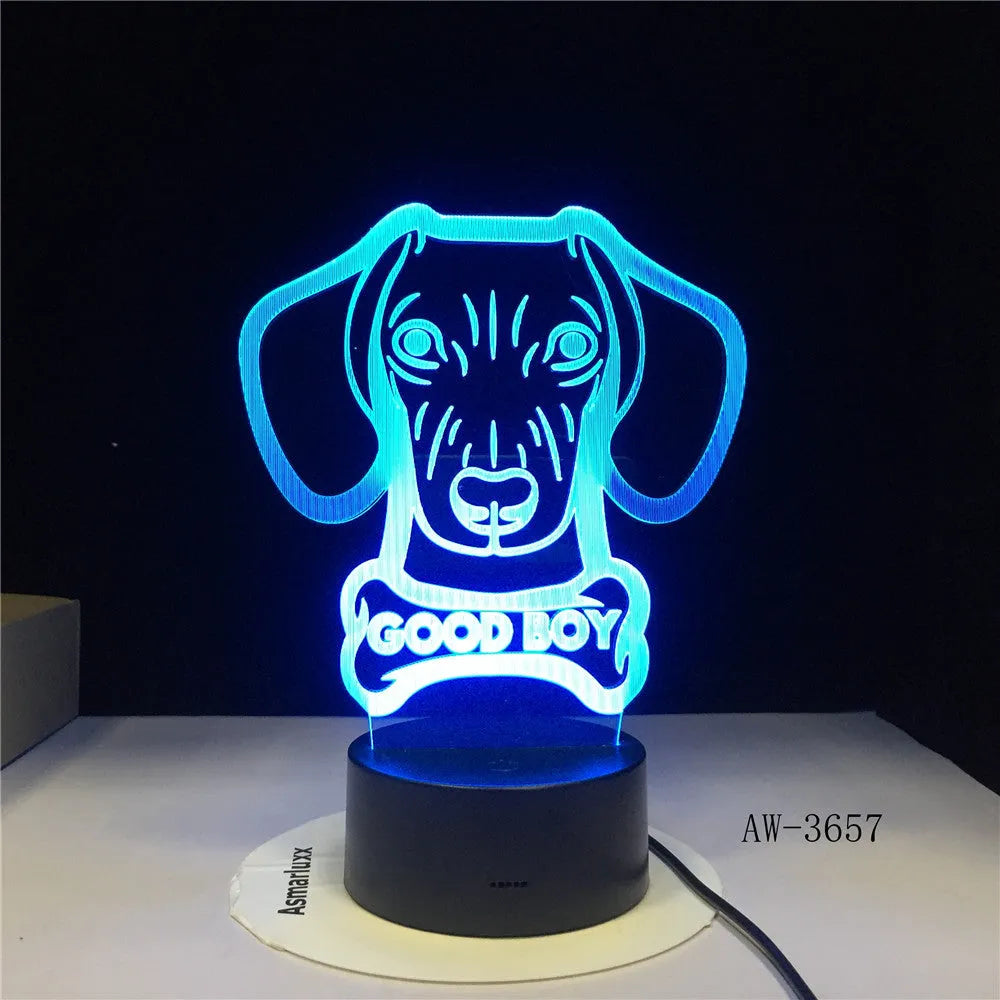 Remote control gradient LED table lamp with acrylic shade on ABS base, showing colourful lighting effect