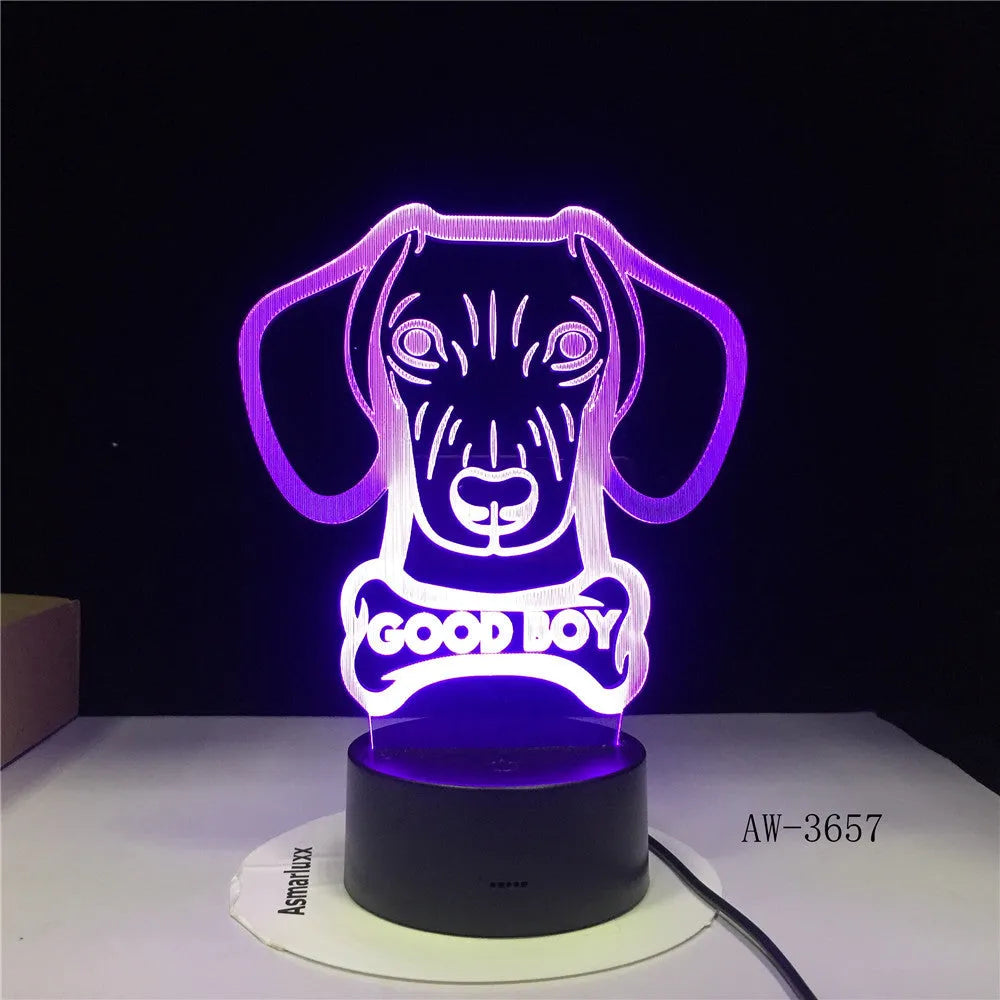 Remote control gradient LED table lamp with acrylic shade on ABS base, showing colourful lighting effect