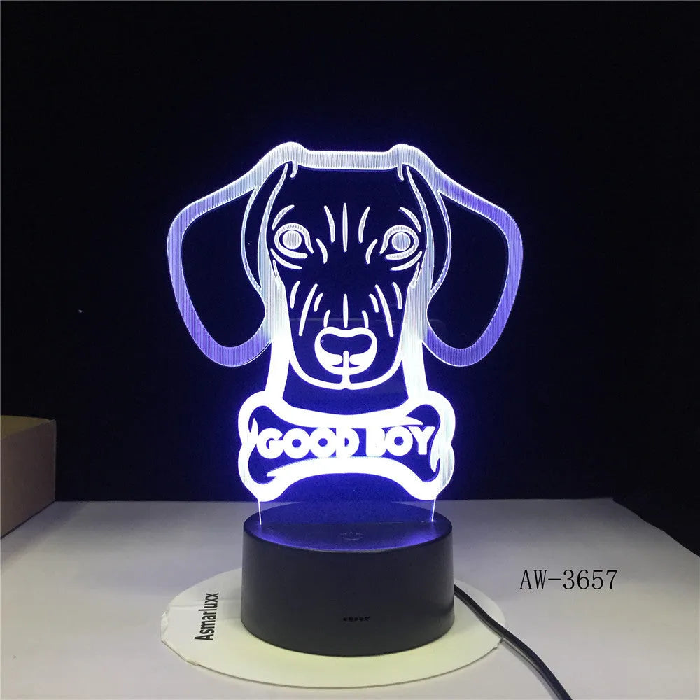 Remote control gradient LED table lamp with acrylic shade on ABS base, showing colourful lighting effect