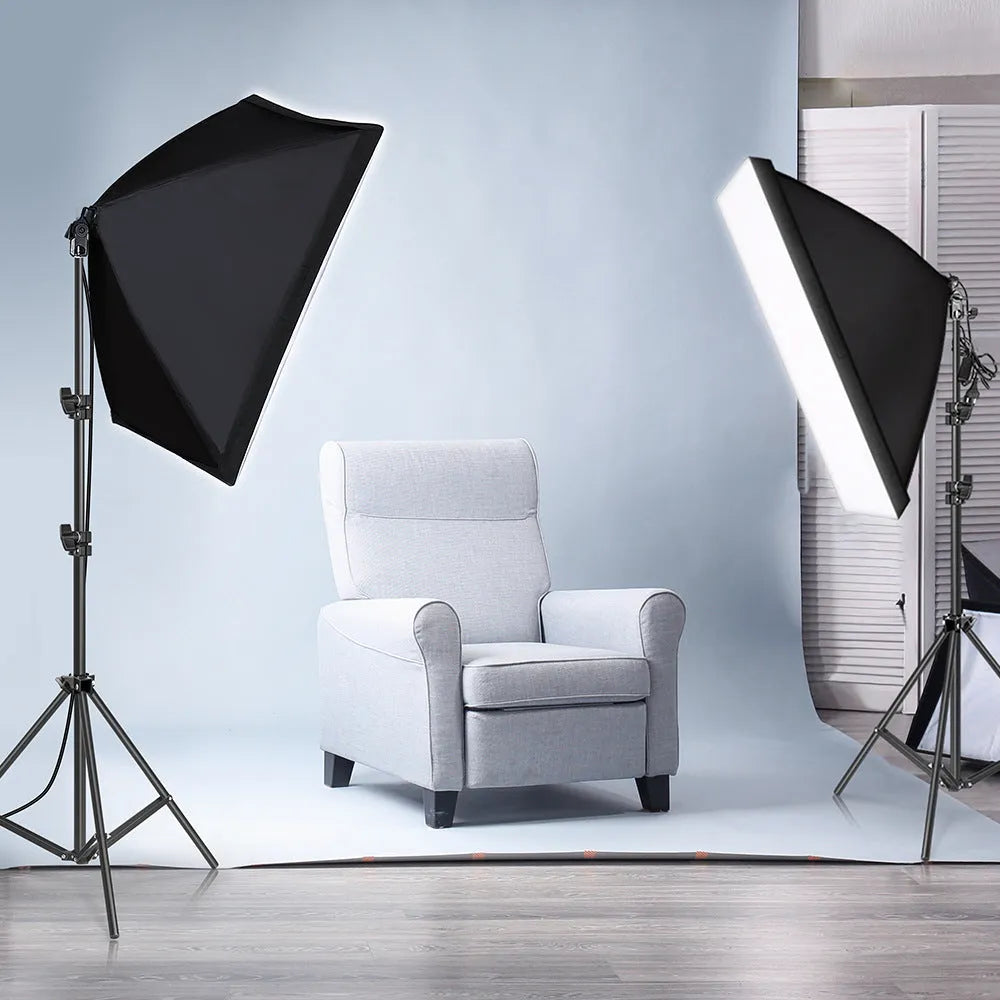 LIBEN 50x70cm soft light cloth on a 2 metre tripod stand for photography
