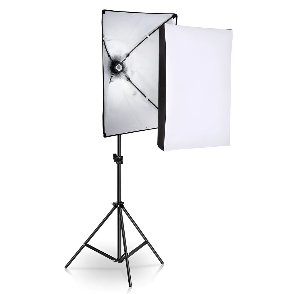 LIBEN 50x70cm soft light cloth on a 2 metre tripod stand for photography