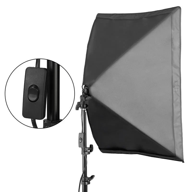 LIBEN 50x70cm soft light cloth on a 2 metre tripod stand for photography
