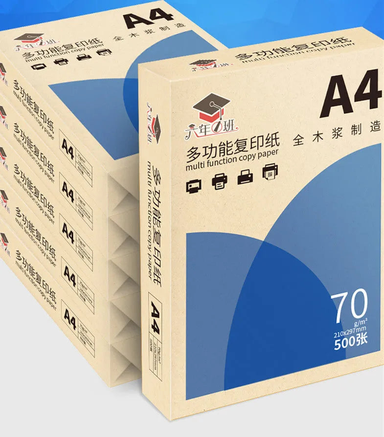 A4 70gsm copy paper 500 sheets in bagged pack for office printing