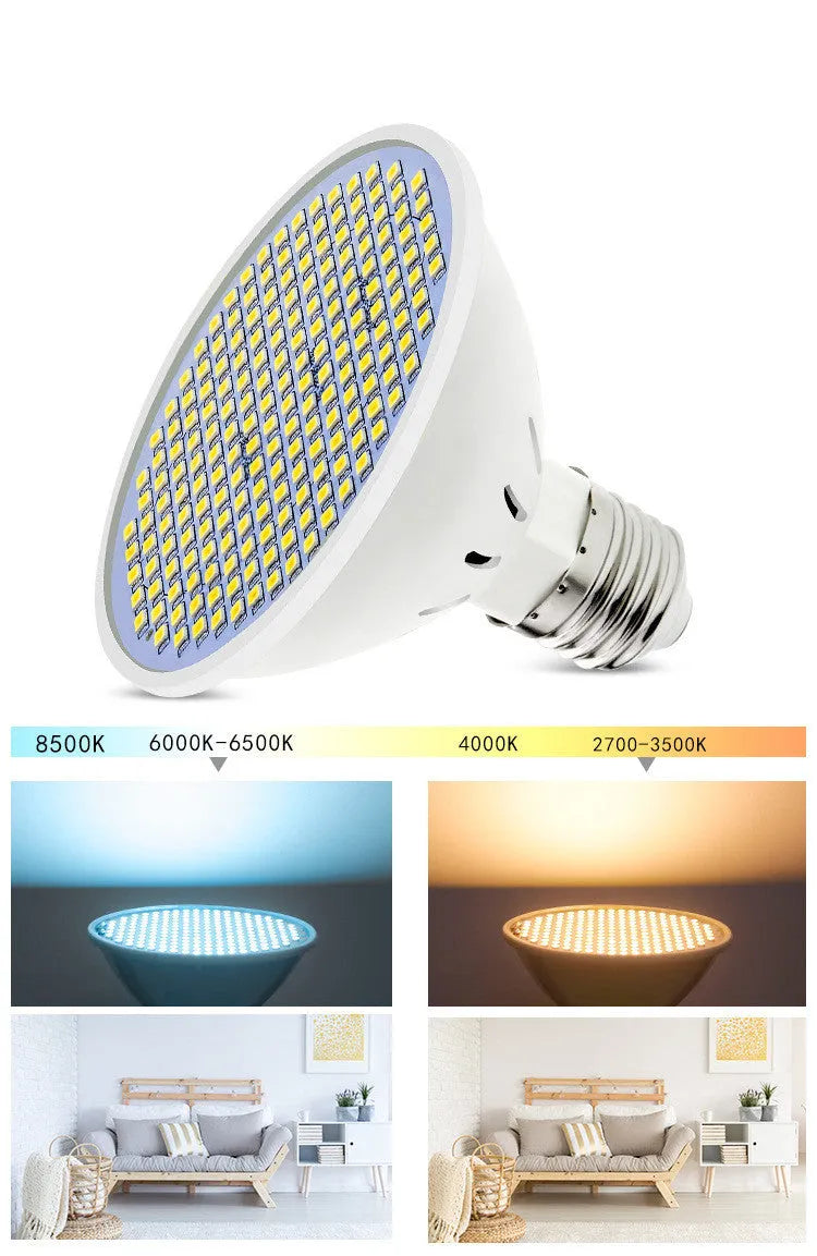 E27 LED lamp cup bulb with 300 SMD beads for household energy-saving lighting