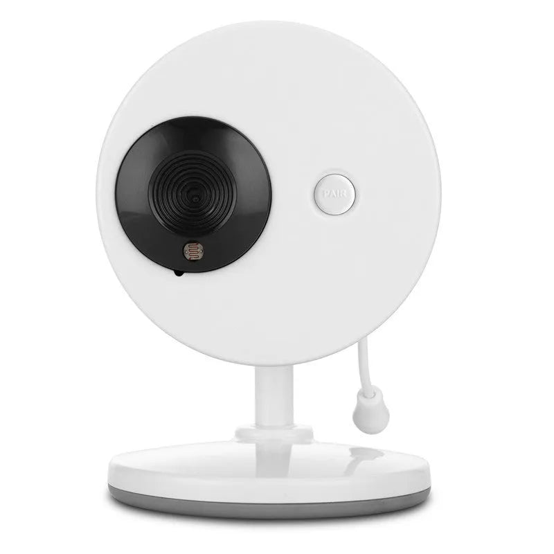 White 3.5 inch digital wireless baby monitor with UFO-style camera for nursery night vision monitoring
