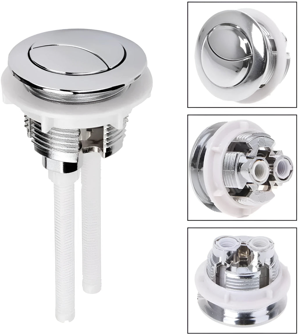 38mm round white ABS plastic dual-button toilet flush control accessory