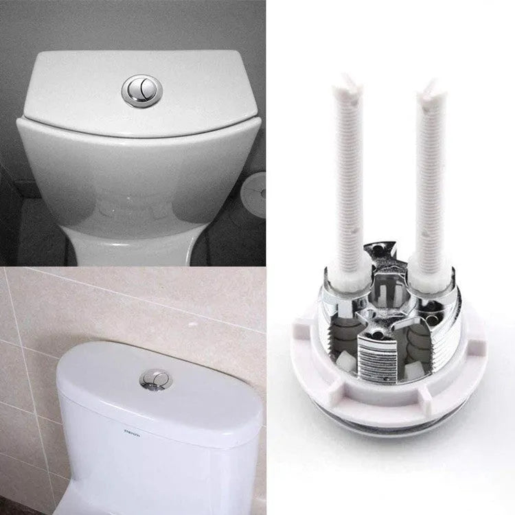 38mm round white ABS plastic dual-button toilet flush control accessory