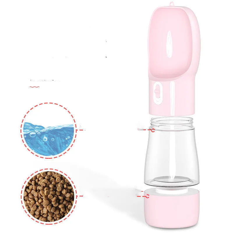 Pet Bottle Walking The Dog Out Kettle Dog Waterer portable water dispenser for dogs in blue colour