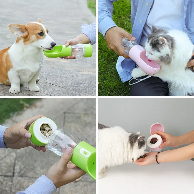 Pet Bottle Walking The Dog Out Kettle Dog Waterer portable water dispenser for dogs in blue colour