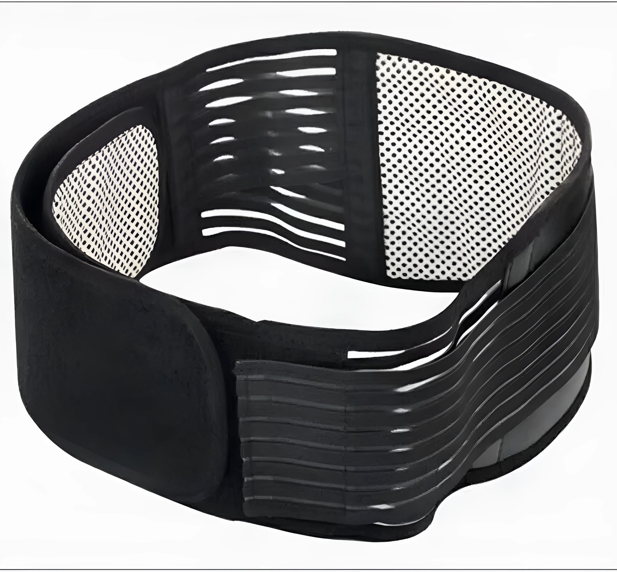 Self-heating magnetic waist protection belt in elastic cloth for lumbar muscle strain support
