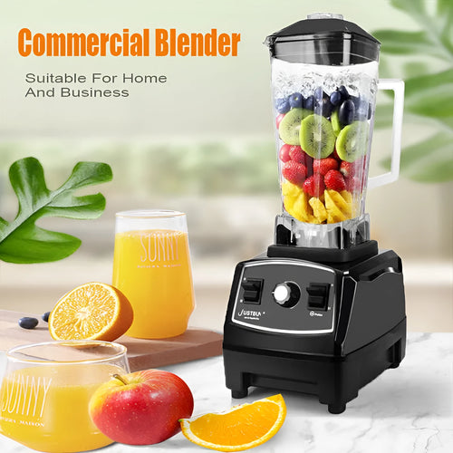 2200W 2L blender broken wall machine in black with jar and control dial on countertop
