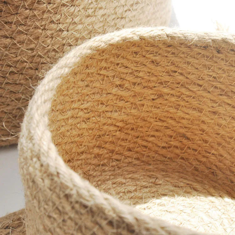 Japanese-style fabric linen storage basket with cover in three sizes for bedroom underwear organisation