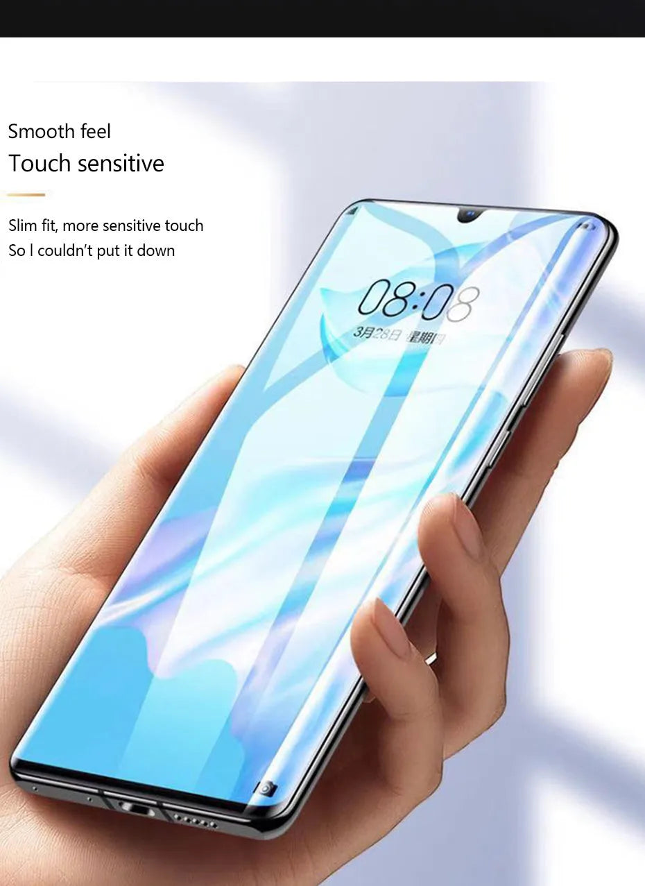 Three-pack hydrogel screen protector for Huawei P30 Pro, P20, P10, Mate 20, and Honor 10 Lite models