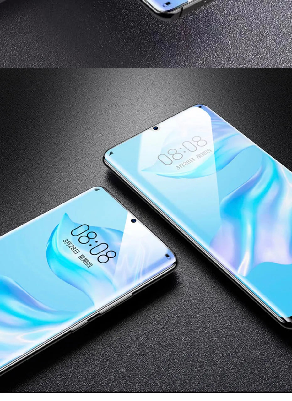 Three-pack hydrogel screen protector for Huawei P30 Pro, P20, P10, Mate 20, and Honor 10 Lite models