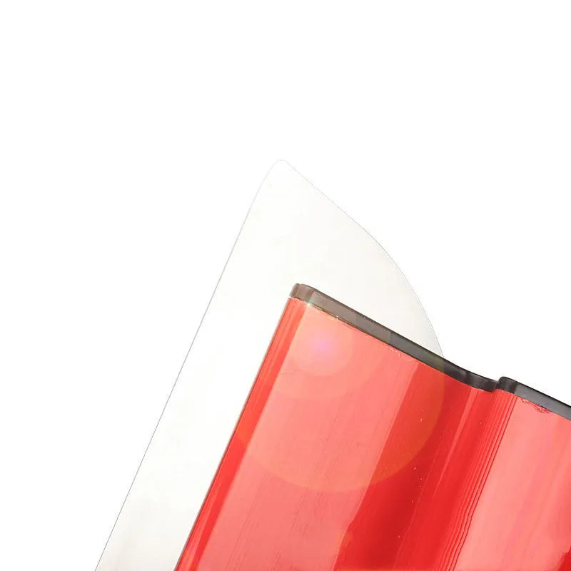 Red 40cm leveling scraper with steel blade for putty application and wallpaper work