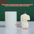 Silicone candle mould shaped like shy female body for creating artistic nude figure candles