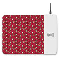 Wireless charging mouse pad with cartoon design and RGB lighting around edges