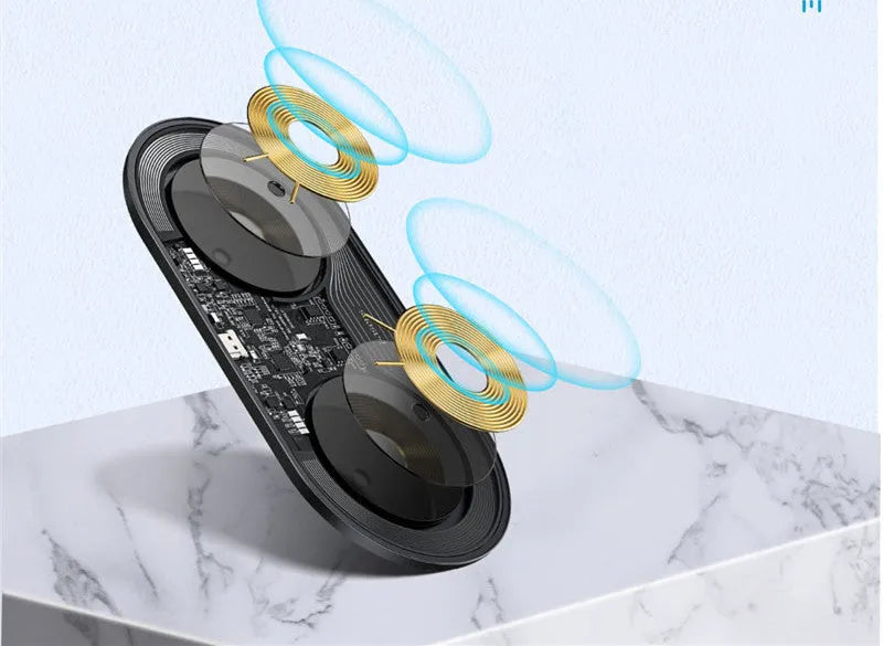 Baseus Minimalist 2-in-1 Wireless Charger for iPhone and AirPods in three colour options