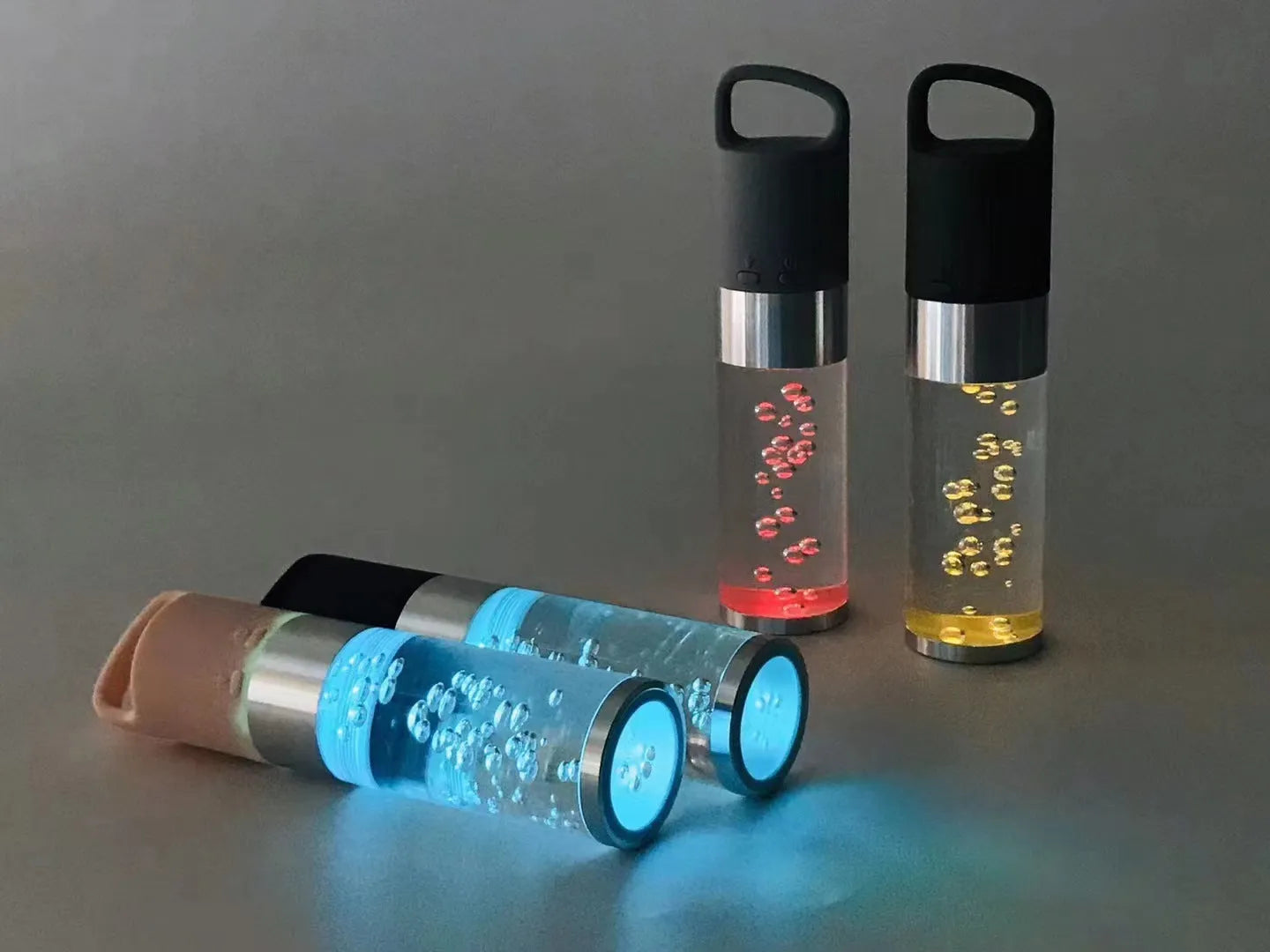 Cartoon creative Bluetooth speaker with colourful crystal lights in pink, black, silver grey, or green
